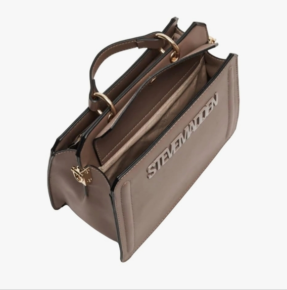 Steve Madden Beige Crossbody Messenger Bag Preowned - Picture 9 of 11